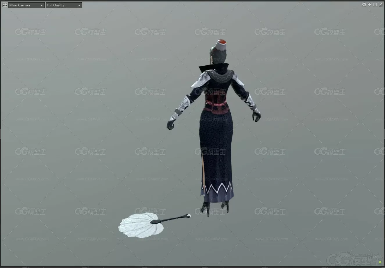 美女刺客 蒙面杀手 蒙面刺客 女武士 女杀手3D模型-2