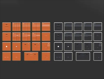 Blender开关插座面板模型C4D三维建模渲染设计素材OBJ源文件