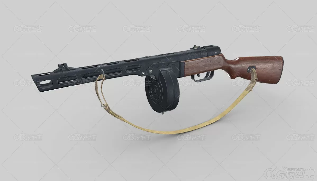 PPSh-41冲锋枪（又译为：波波沙冲锋枪，又名：人民冲锋枪、人民转轮枪 ） 模型-1