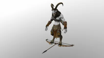 羊角射手 弓箭手 精灵射手 森林精灵 妖兽 妖怪 怪物 小妖 妖族士兵 兽人战士3d模型