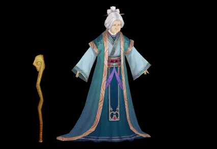老祖奶  太奶奶  祖母大人 老夫人 老妇女 老奶奶 老太太 古代老太婆3d模型