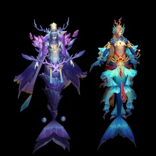 鲛人 人鱼 龙子 龙王 龙太子 鱼妖 海妖3D模型