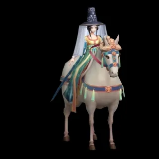 骑马侍女 侠女 白马美女 古代美女 仙女 仙子 斗笠女皇 女郎 富家千金小姐3D模型