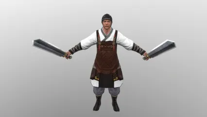 精细三维模型 次时代 3d模型  士兵 双剑 双刀客 武士 古代战士