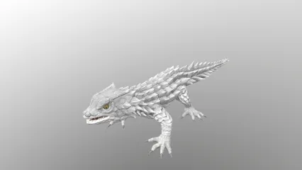 巨型蜥蜴怪 怪物 妖怪 怪兽 精细三维模型 次时代 3d模型 蜥蜴 白皮怪物