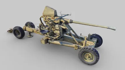 次时代写实二战盟军博福斯40毫米高射炮模型