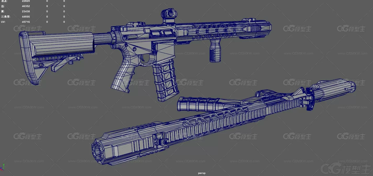 AR15卡宾步枪 战术版步枪 红点瞄准镜 M4卡宾枪 自动步枪 枪械 军事武器 现代武器 ...-9