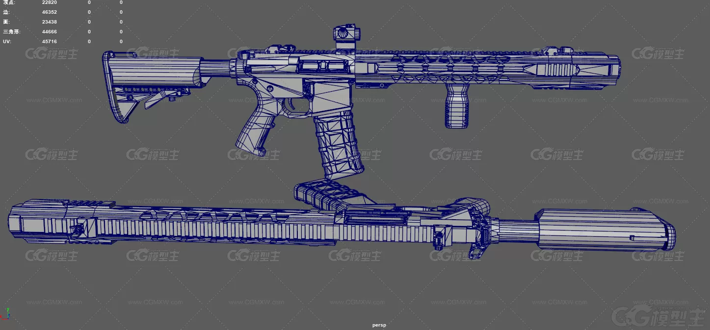 AR15卡宾步枪 战术版步枪 红点瞄准镜 M4卡宾枪 自动步枪 枪械 军事武器 现代武器 ...-14