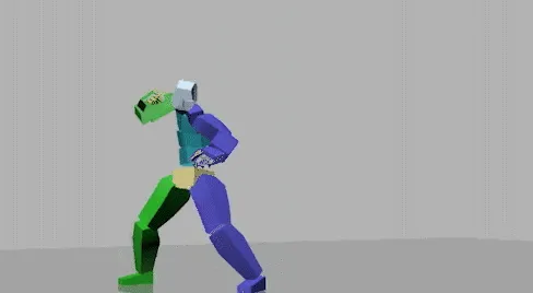 格斗连招动画Bip 回旋踢 升龙拳