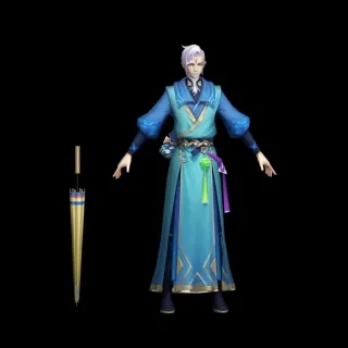 南青 男子 杨戬神 男神 古代男子 古装书生 纸伞 3d模型
