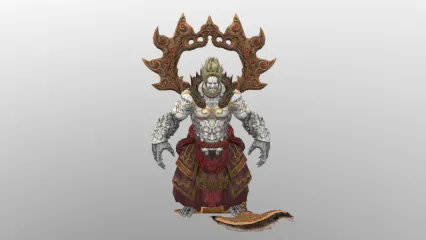 巨人邪神 兽人战士 野蛮人 部落战士 武士次时代 3d模型 天神 火焰轮 高级邪神