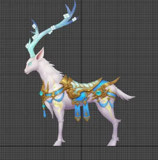 白鹿 神鹿 坐骑 白色仙鹿 仙侠坐骑 仙剑坐骑3d模型