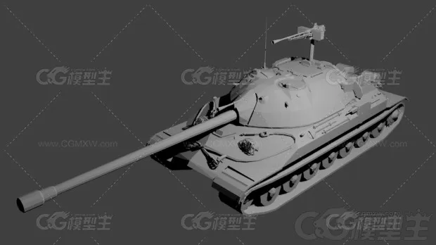 IS-7重型坦克 3D模型下载-1