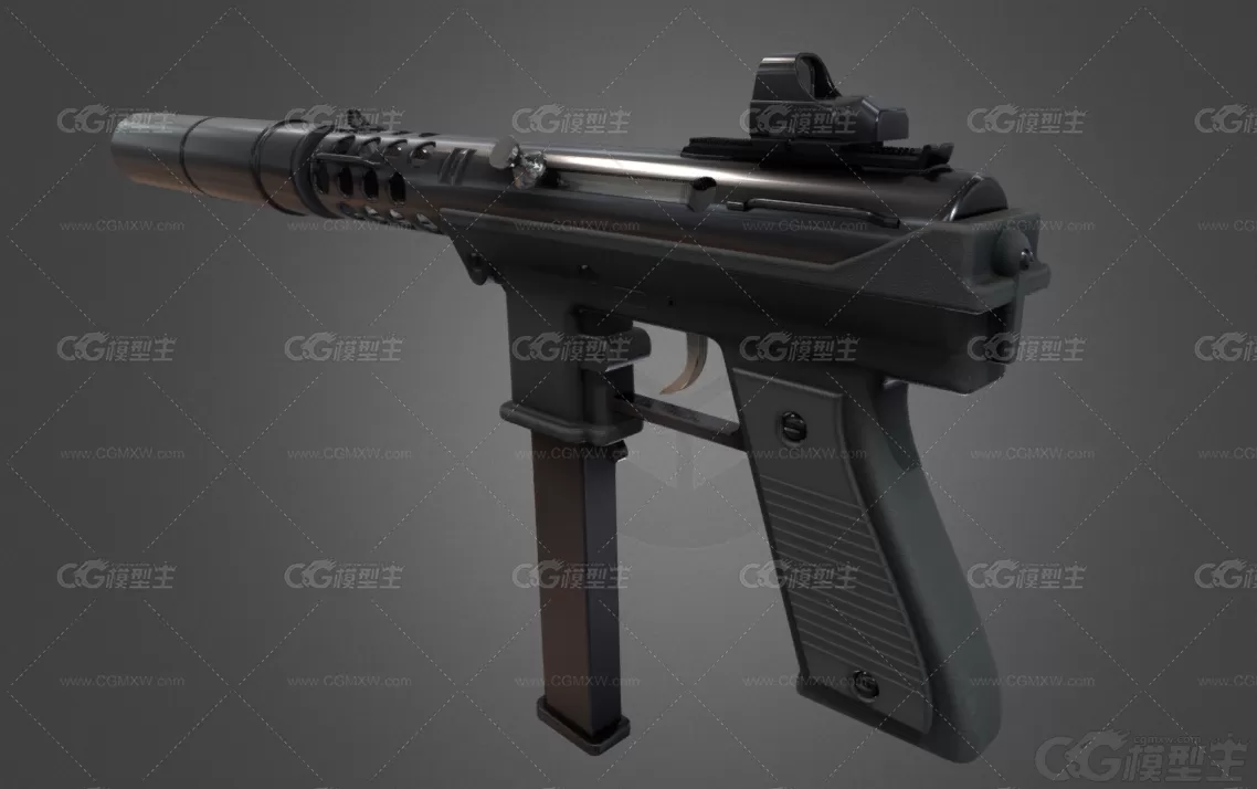 Tec-9 冲锋枪 自动步枪 3D模型-1