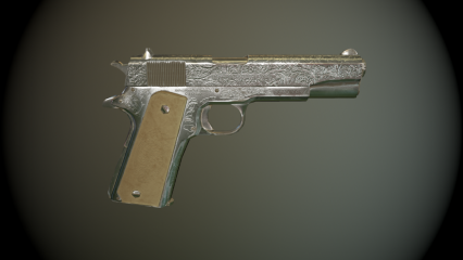 次世代 PBR 手枪 M1911 约翰勃朗宁 武器 45手枪 沙漠之鹰