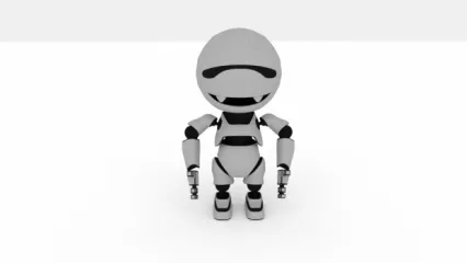 小机器人 智能机器人 3D模型 多文件格式