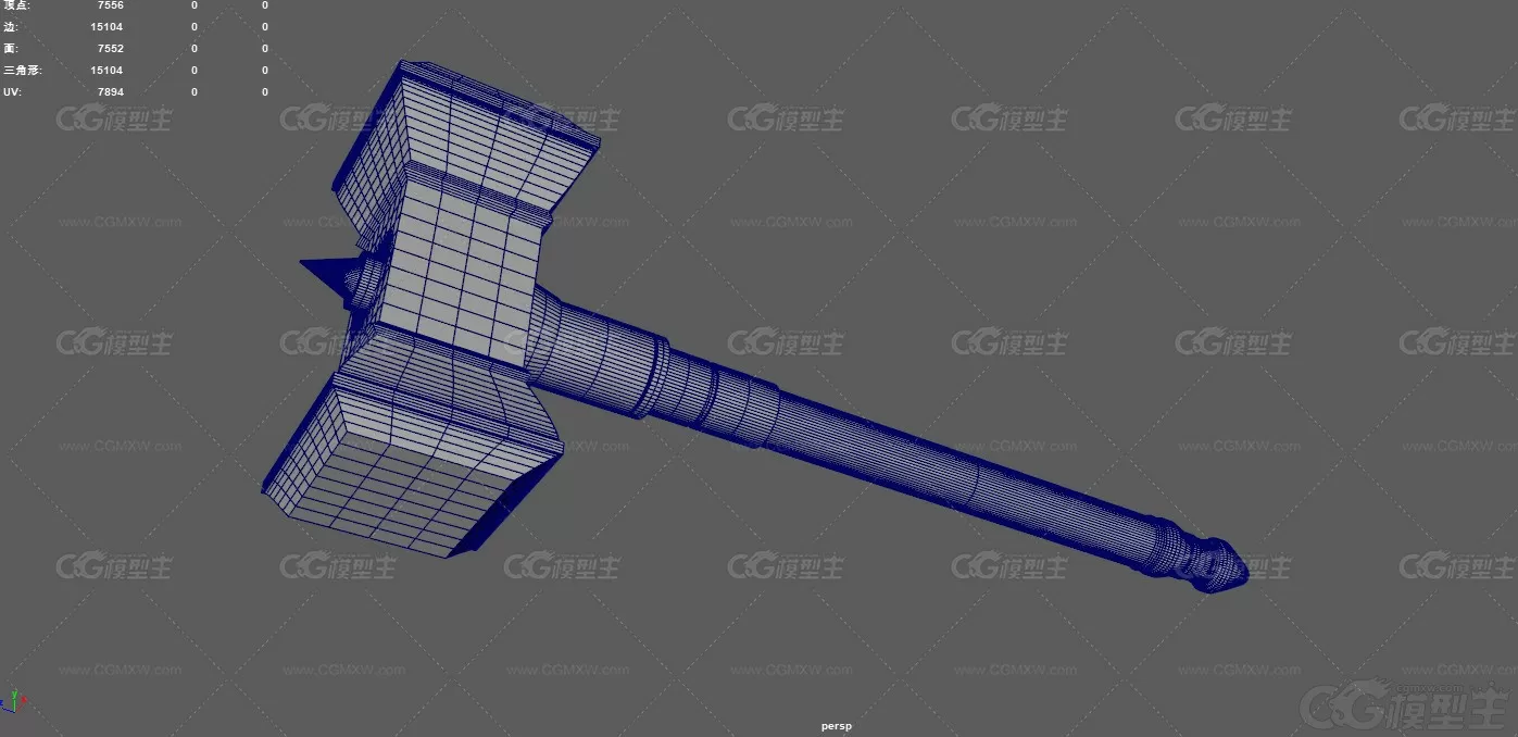 维京战锤 锤子 战锤 武器 冷兵器 魔法战锤 矮人战锤 武器装备 游戏道具 西方战锤 ...-11