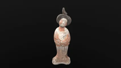 扫描模型 精细3d打印 彩绘唐人俑模型 中华瑰宝 民族文化 唐朝陶俑 仕女俑3D模型