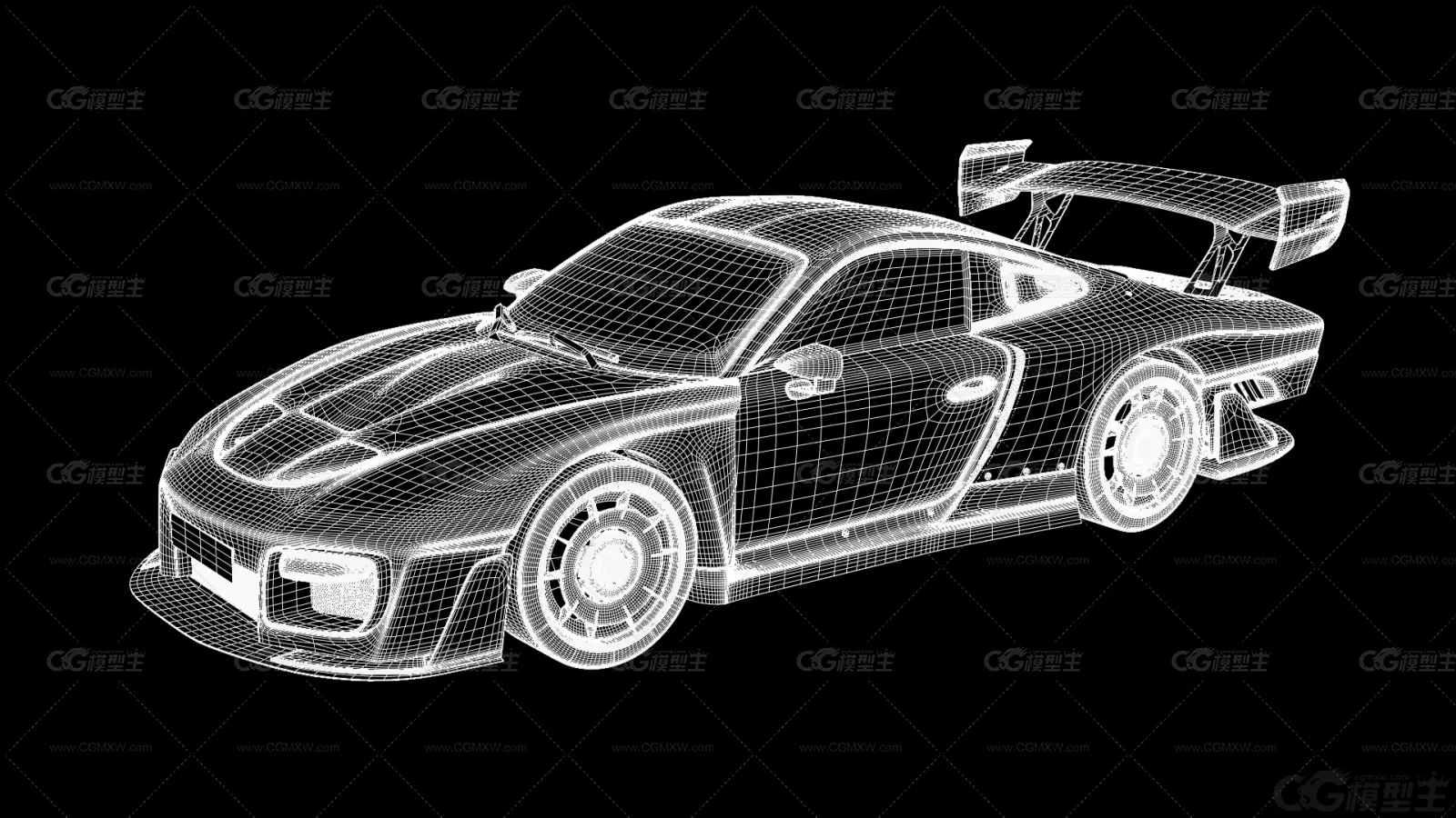 保时捷（Porsche）935跑车 赛车 保时捷超级跑车 汽车3D模型-4