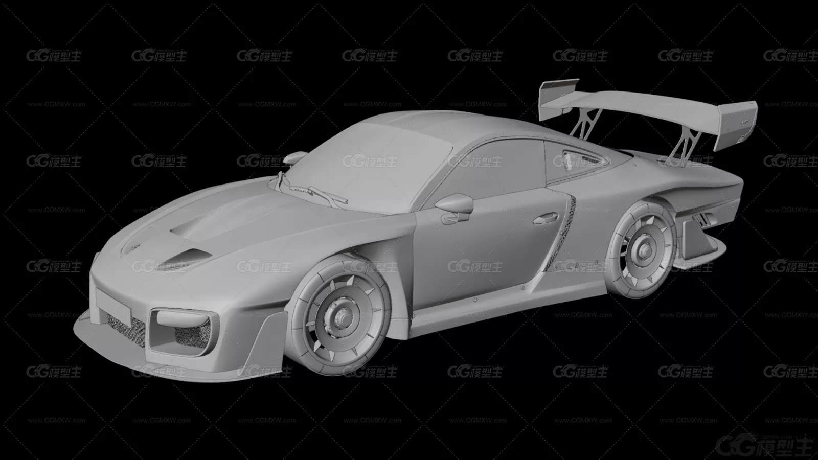 保时捷（Porsche）935跑车 赛车 保时捷超级跑车 汽车3D模型-5