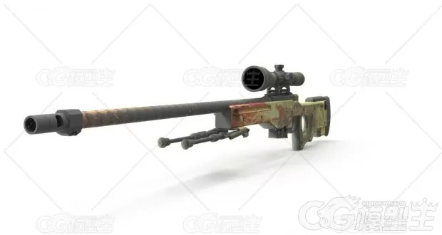 AWP 狙击枪 重狙 游戏模型 龙纹 多文件格式-1