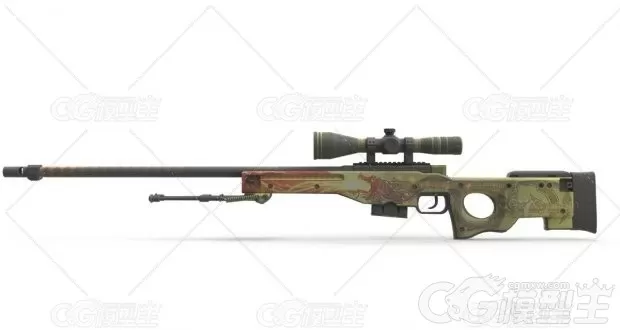 AWP 狙击枪 重狙 游戏模型 龙纹 多文件格式-3