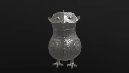 扫描模型 精细3d打印  中华瑰宝 民族文化 中国古代青铜器猫头鹰酒樽模型