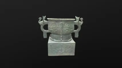 扫描模型 精细3d打印 中华瑰宝 民族文化 中国古代青铜器双耳象容器模型
