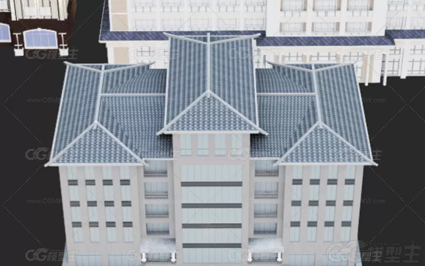 C4D低面房子3D建筑Blender民房房屋住宅低模MAYA楼房瓦房村屋-5