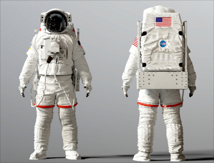 NASA宇航员太空服3D模型Blender航天服 宇航员 航天员FBX素材源文件OBJ