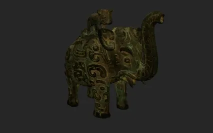 中国古代青铜器大象壶模型