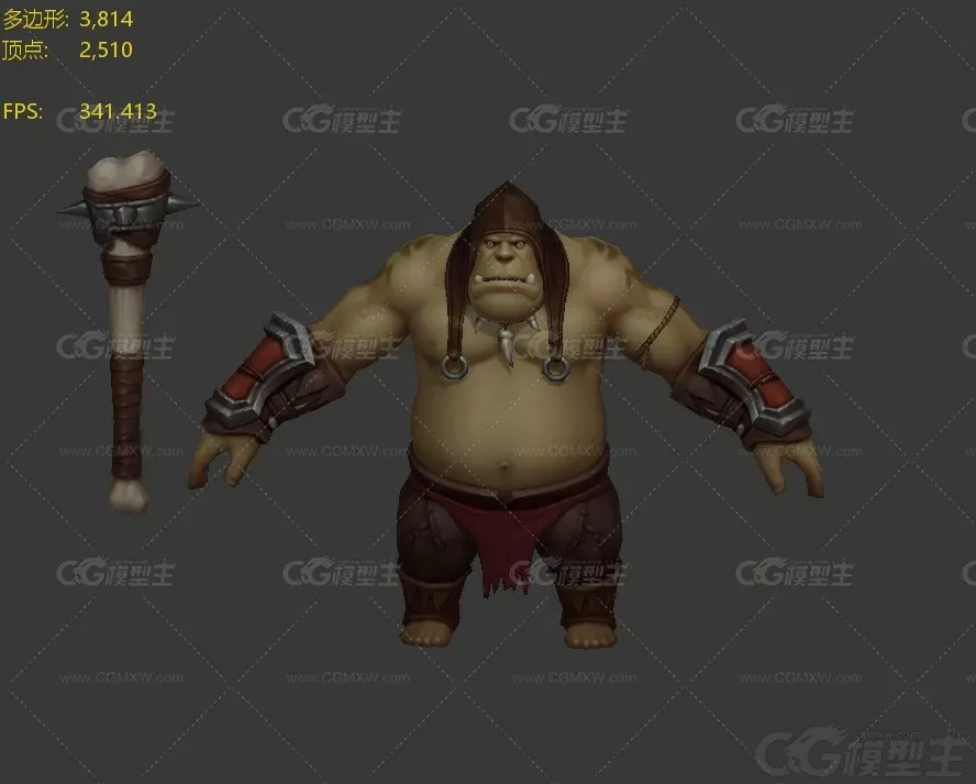 兽人 半兽人 种族兽人战士 魔兽士兵 武士 怪物战士3D模型-3