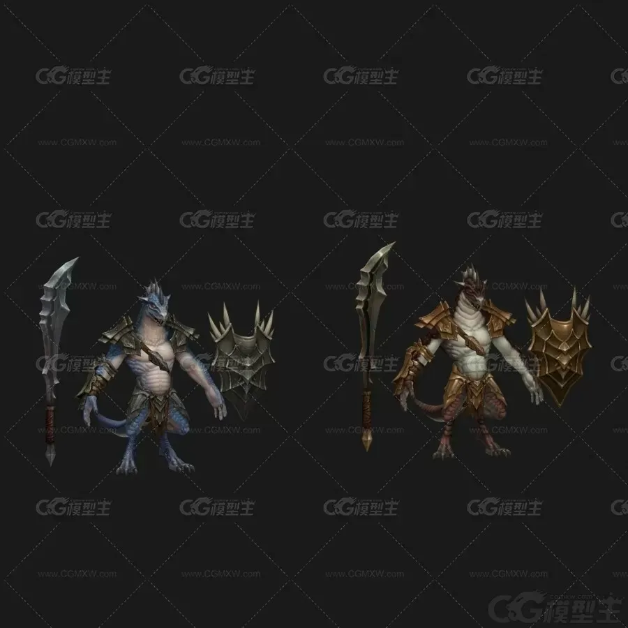 魔兵 魔窟巡逻小兵 魔域士兵 战士 蛟龙 龙妖3D模型-1