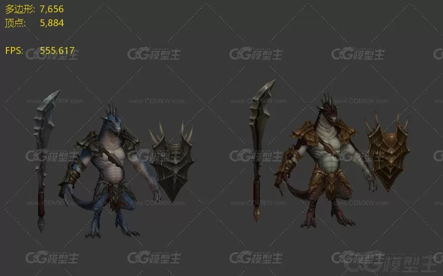 魔兵 魔窟巡逻小兵 魔域士兵 战士 蛟龙 龙妖3D模型-4
