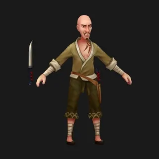 光头强盗 盗窃贼 山贼 强盗 土匪 恶霸 古代坏人3D模型