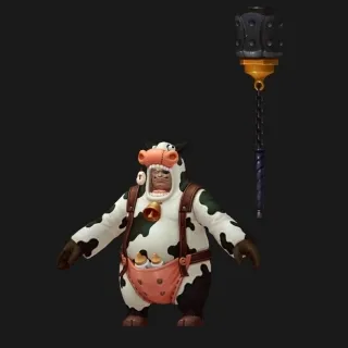 奶牛装扮  凶悍奶牛战士 白牛战士 光头强3D模型