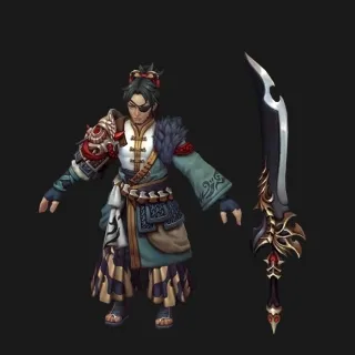 独眼山寨大王 青年男 武士 山贼 土匪 恶霸 独眼龙 独眼武士3D模型