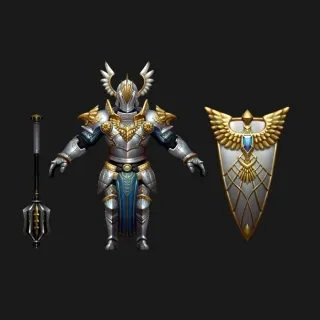 皇家军 骑士  守卫 骑士 侍卫 古代大将军 铠甲战士 武士3D模型