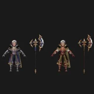 王子 战神之子  男童兵 Q版男战士 古代大将军 武士 铠甲战士3D模型