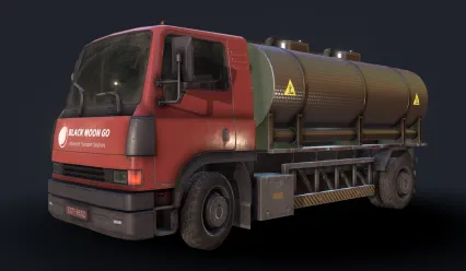 PBR-危险物品 卡车 运输车 油车 油罐卡车 油罐车 油车 运输车 补给车 后勤车辆