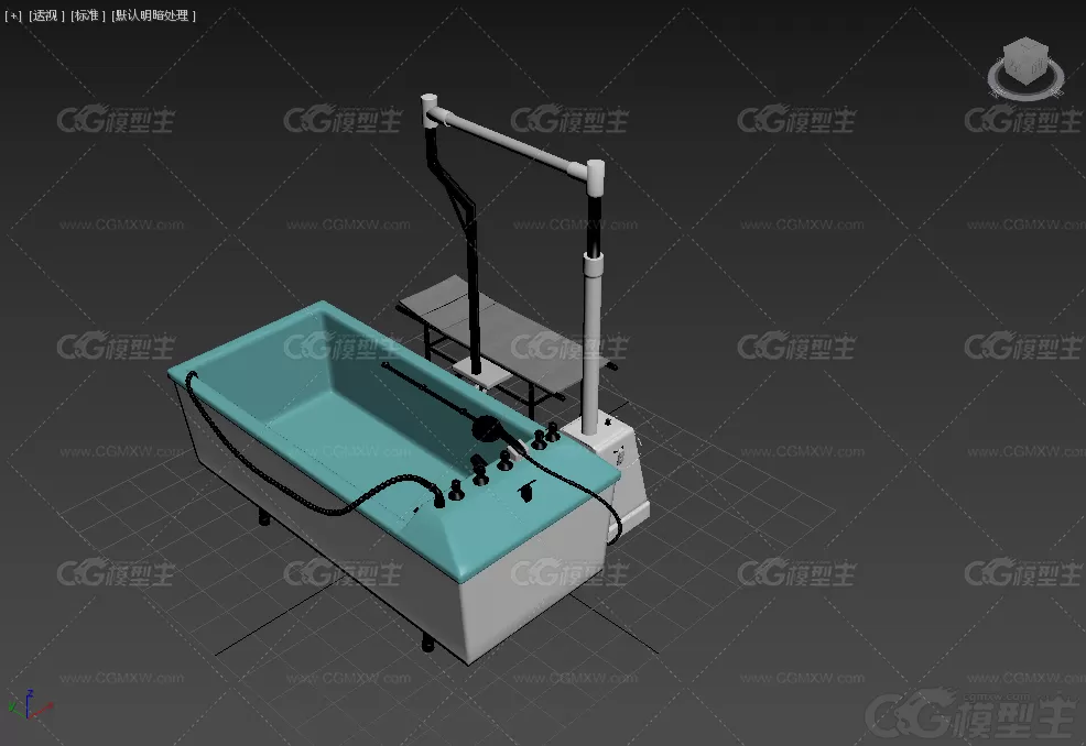 牵引浴缸 病床 医院床 医疗设备3D模型-7