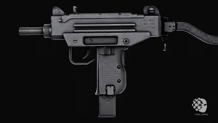 微型乌兹冲锋枪 德国微型冲锋枪 轻型武器3D模型