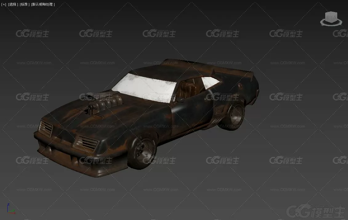 福特猎鹰 XB GT 拦截器 赛车 改装汽车 狂野汽车3D模型-7