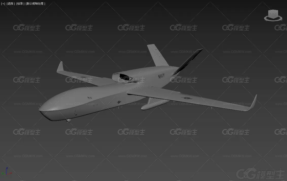 通用原子公司 MQ-25 黄貂鱼无人机 侦查器 无人机3D模型-7