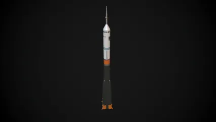 次世代写实卫星火箭模型