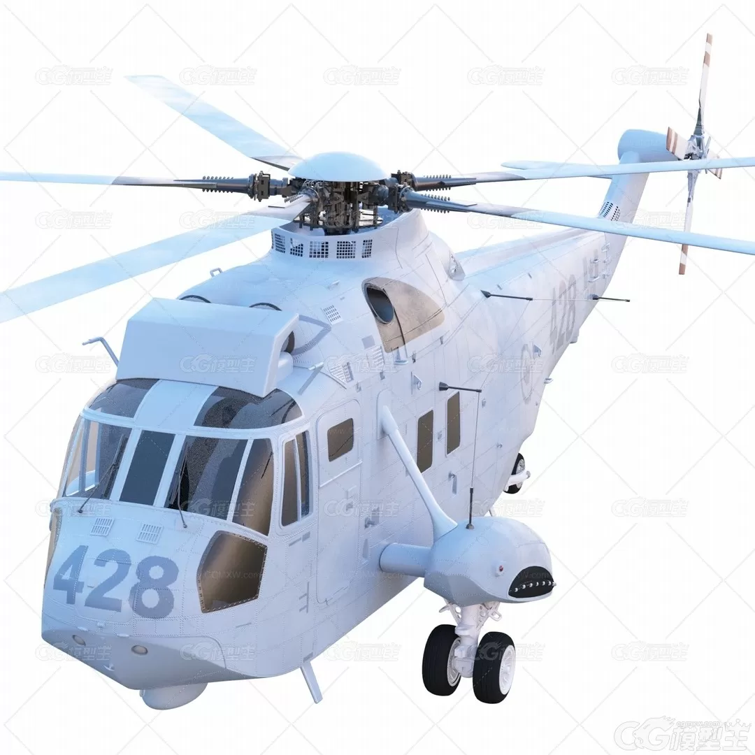 西科斯基 CH-124A 海王直升机 武装直升机 民用直升飞机3D模型-2