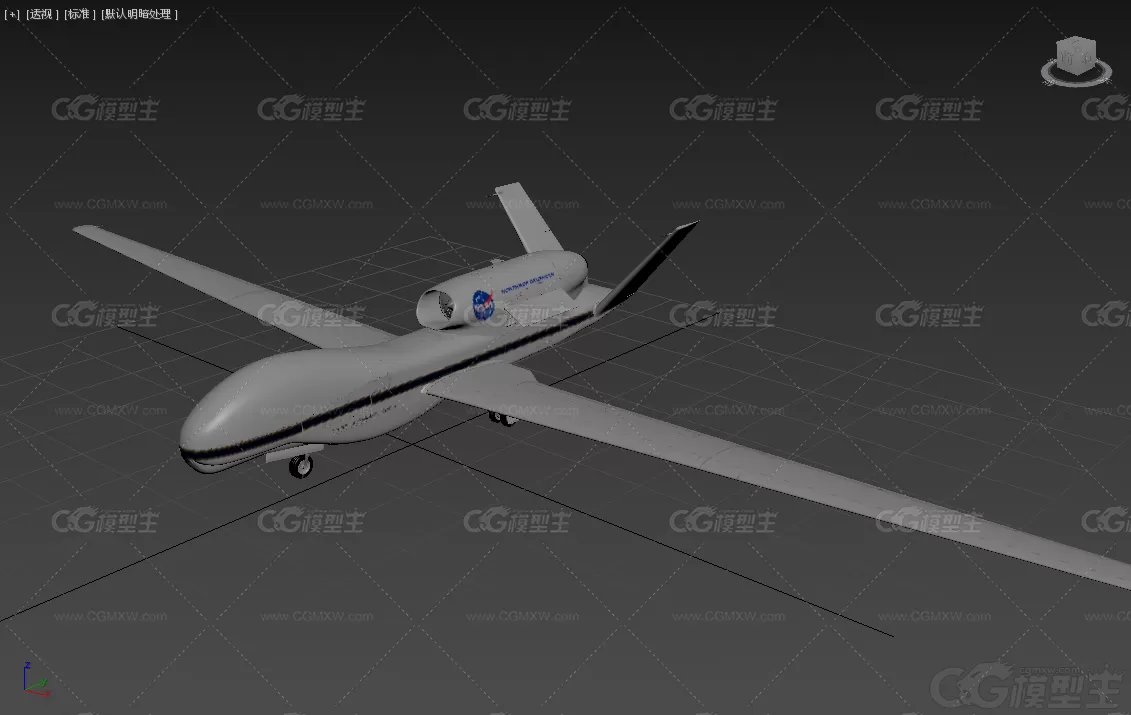 全球鹰无人机 RQ-4全球鹰 无人机 全球鹰 飞机 无人飞机 Global Hawk 侦察机3D模型-8