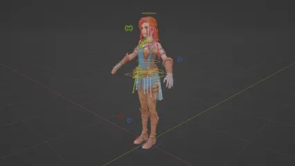 希尔达 PBR 高品质 雇佣兵 女 战士 勇士 古代 美女 美女战士 猎人武士3D模型