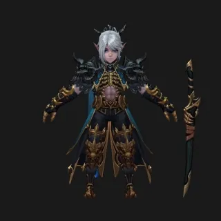 混沌小魔王  王子  男童 恶魔战士 黑暗战士 小王子 小战士 小男孩3D模型
