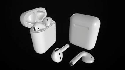 苹果 Airpods 2 无线耳机 白色耳机 苹果耳机3D模型